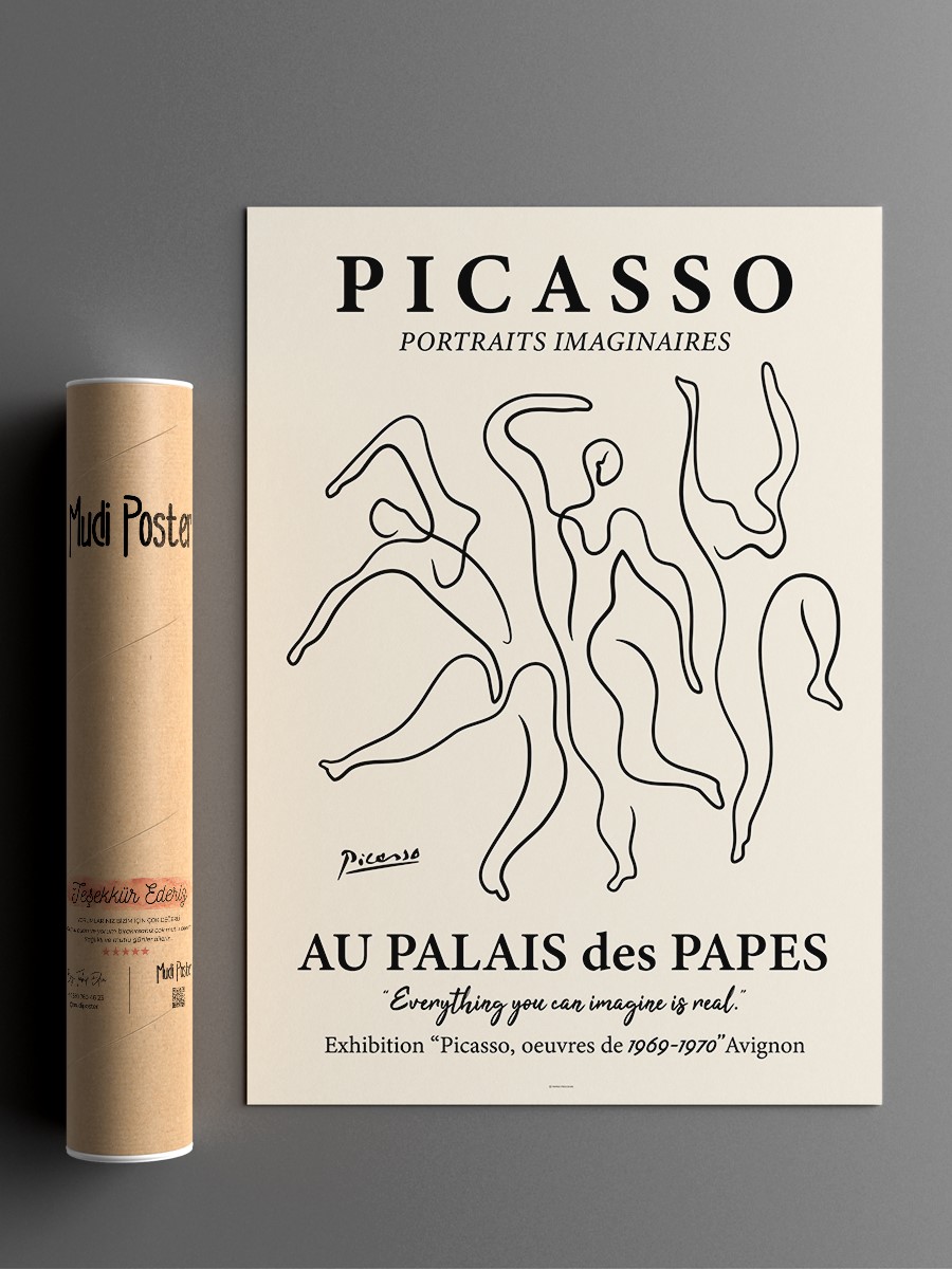 Picasso Soyut Abstract Poster Modern Duvar Tablosu Çerçevesiz Poster Salon, Mutfak Ve Ofis Duvar Dekoru