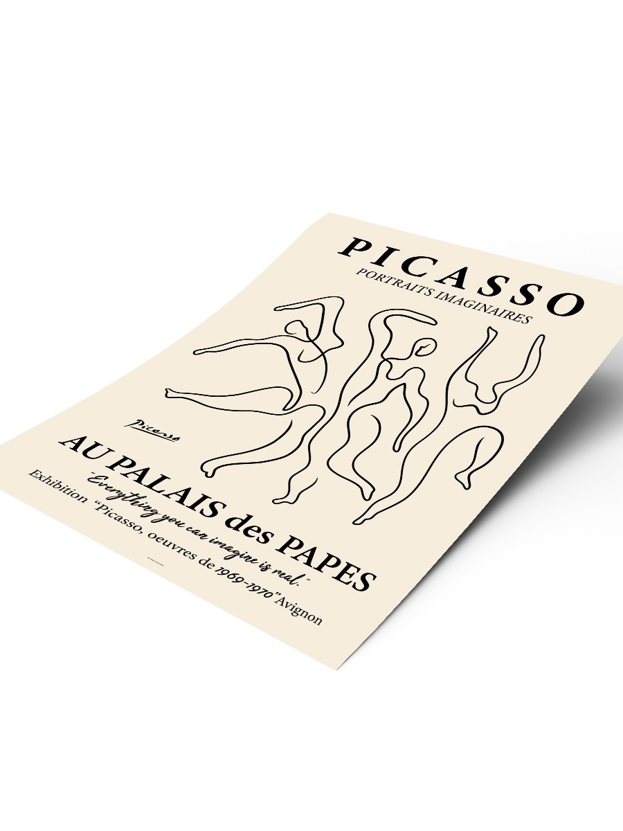 Picasso Soyut Abstract Poster Modern Duvar Tablosu Çerçevesiz Poster Salon, Mutfak Ve Ofis Duvar Dekoru