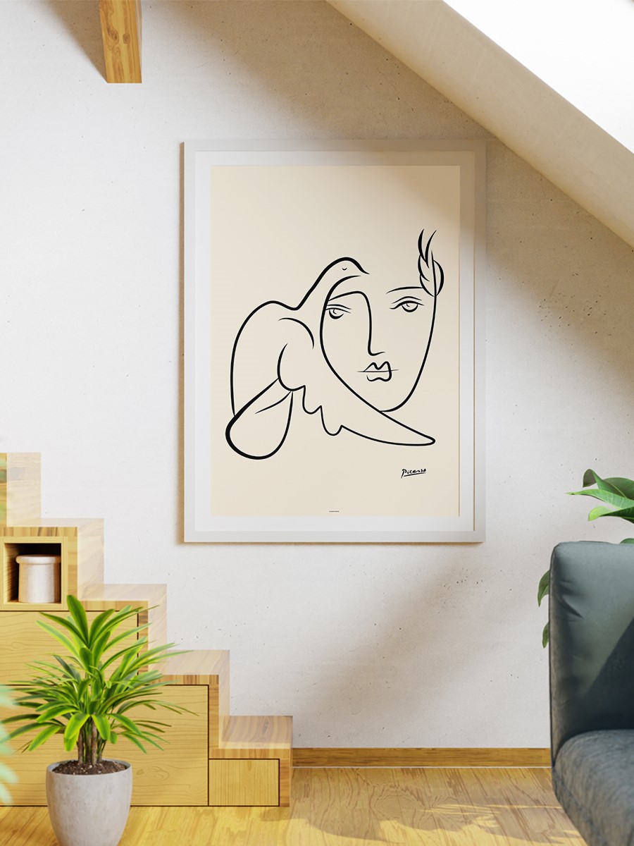 Picasso Soyut Çizgi Poster Modern Duvar Tablosu Çerçevesiz Poster Salon, Mutfak Ve Ofis Duvar Dekoru