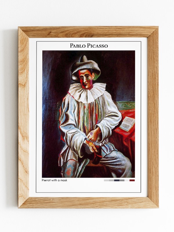 Pablo Picasso Pierrot with a mask Poster