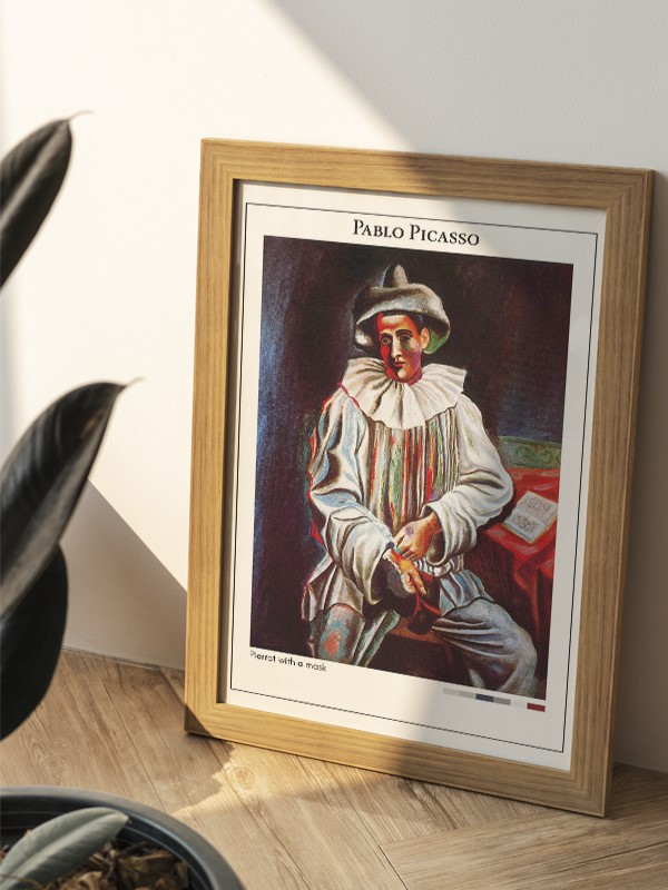 Pablo Picasso Pierrot with a mask Poster