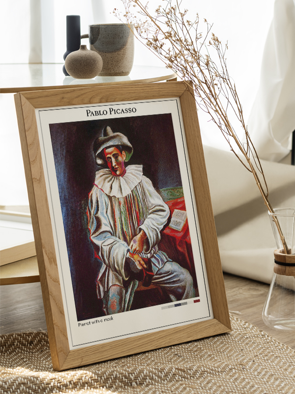 Pablo Picasso Pierrot with a mask Poster