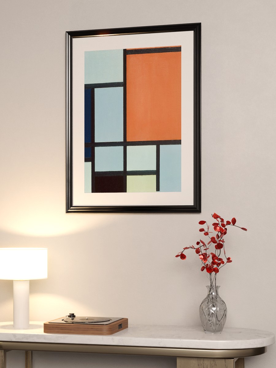 Piet Mondrian Composition Tablo Sanatsal Ünlü Ressam Poster Çerçevesiz Yüksek Kalite Poster