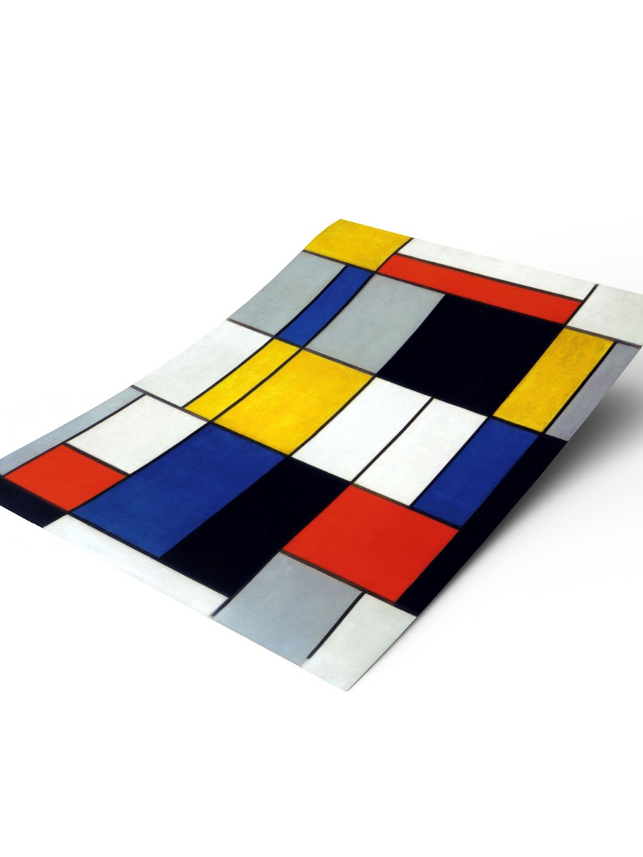 Piet Mondrian Composition  Tablo Sanatsal Ünlü Ressam Poster Çerçevesiz Yüksek Kalite Poster