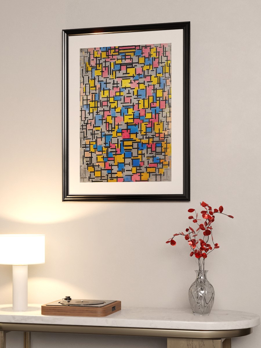 Piet Mondrian Composition Tablo Sanatsal Ünlü Ressam Poster Çerçevesiz Yüksek Kalite Poster