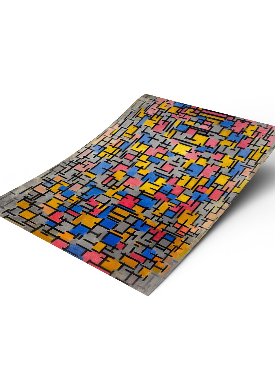 Piet Mondrian Composition Tablo Sanatsal Ünlü Ressam Poster Çerçevesiz Yüksek Kalite Poster