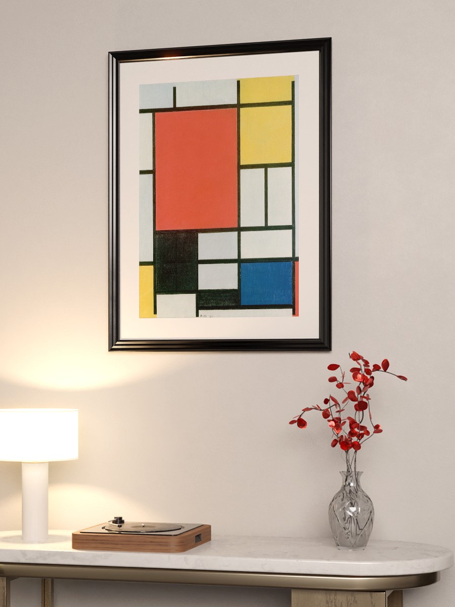 Piet Mondrian Composition Tablo Sanatsal Ünlü Ressam Poster Çerçevesiz Yüksek Kalite Poster