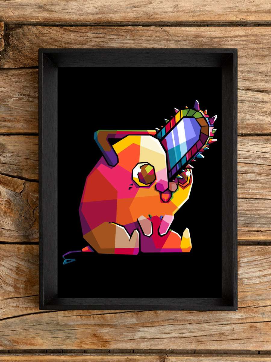 Pochita Chainsaw Man WPAP Anime Poster Çerçevesiz Yüksek Kalite Anime Duvar Poster