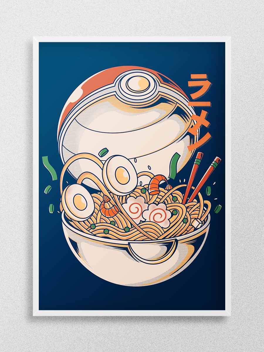 Poke Ramen Anime Poster Çerçevesiz Yüksek Kalite Anime Duvar Poster