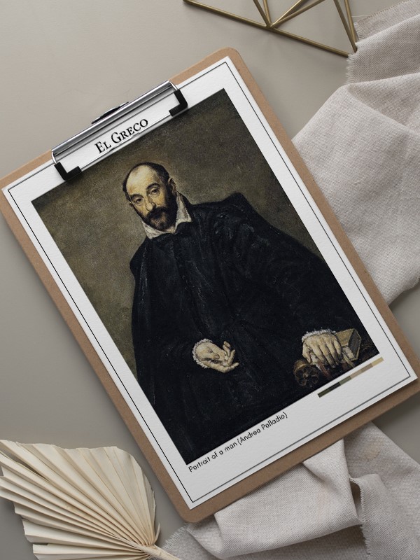 El Greco Portrait of a man (Andrea Palladio) Poster