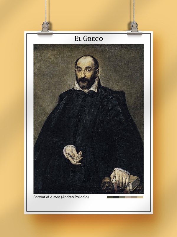 El Greco Portrait of a man (Andrea Palladio) Poster
