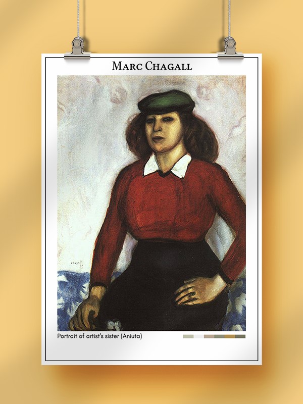 Marc Chagall Portrait of artist's sister (Aniuta) Poster