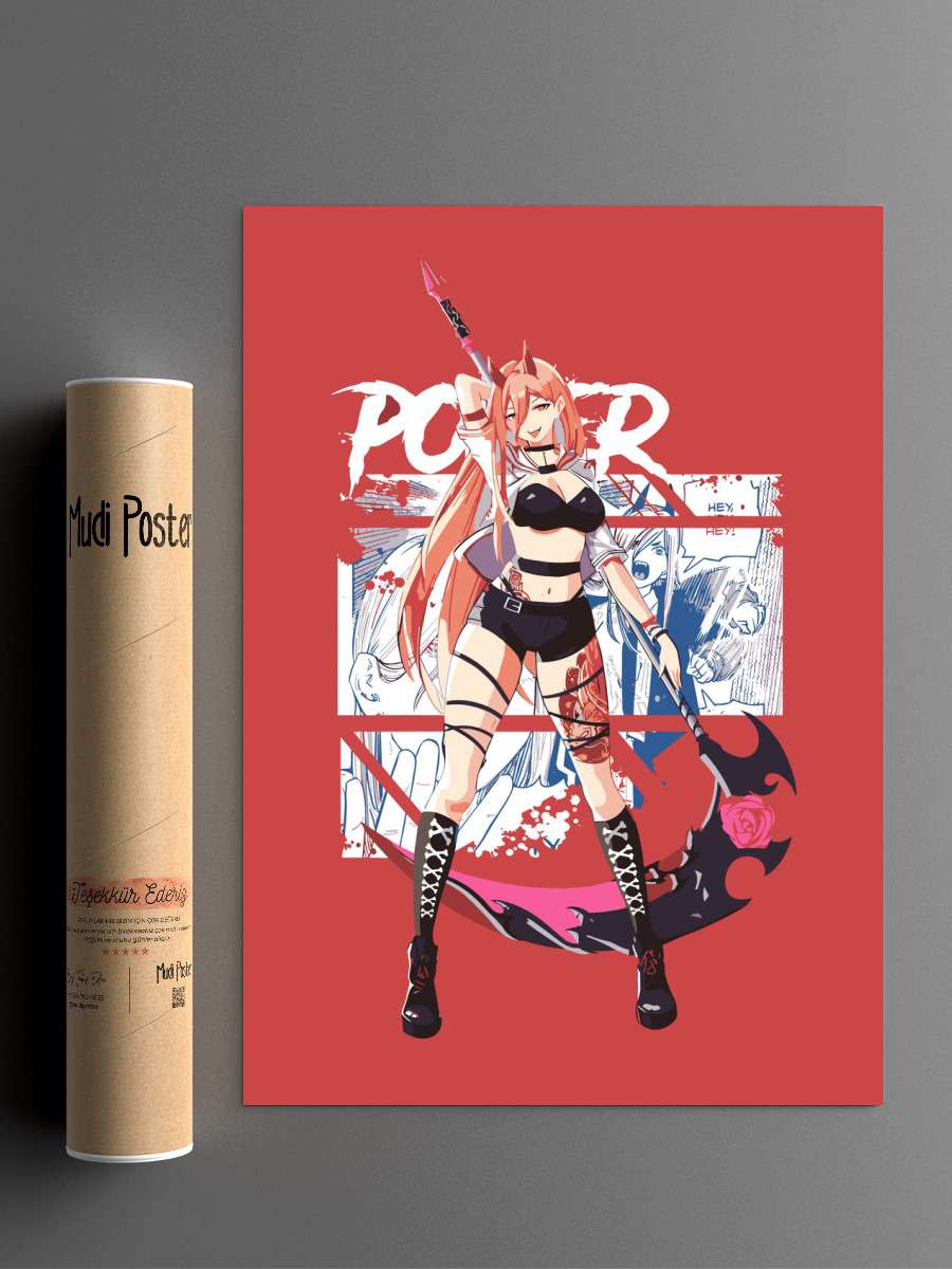Power Chainsaw Man Anime Anime Poster Çerçevesiz Yüksek Kalite Anime Duvar Poster