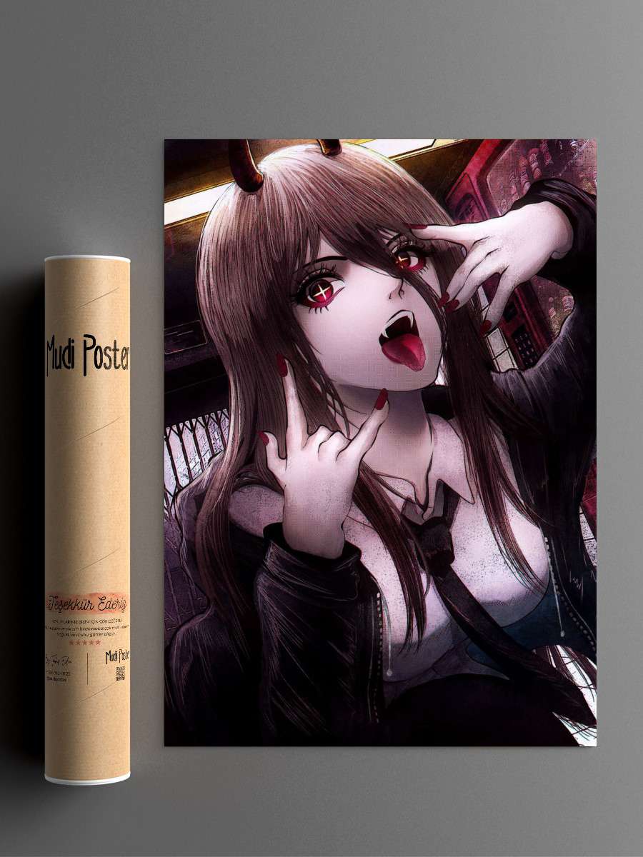 power chainsaw man sexy Anime Poster Çerçevesiz Yüksek Kalite Anime Duvar Poster