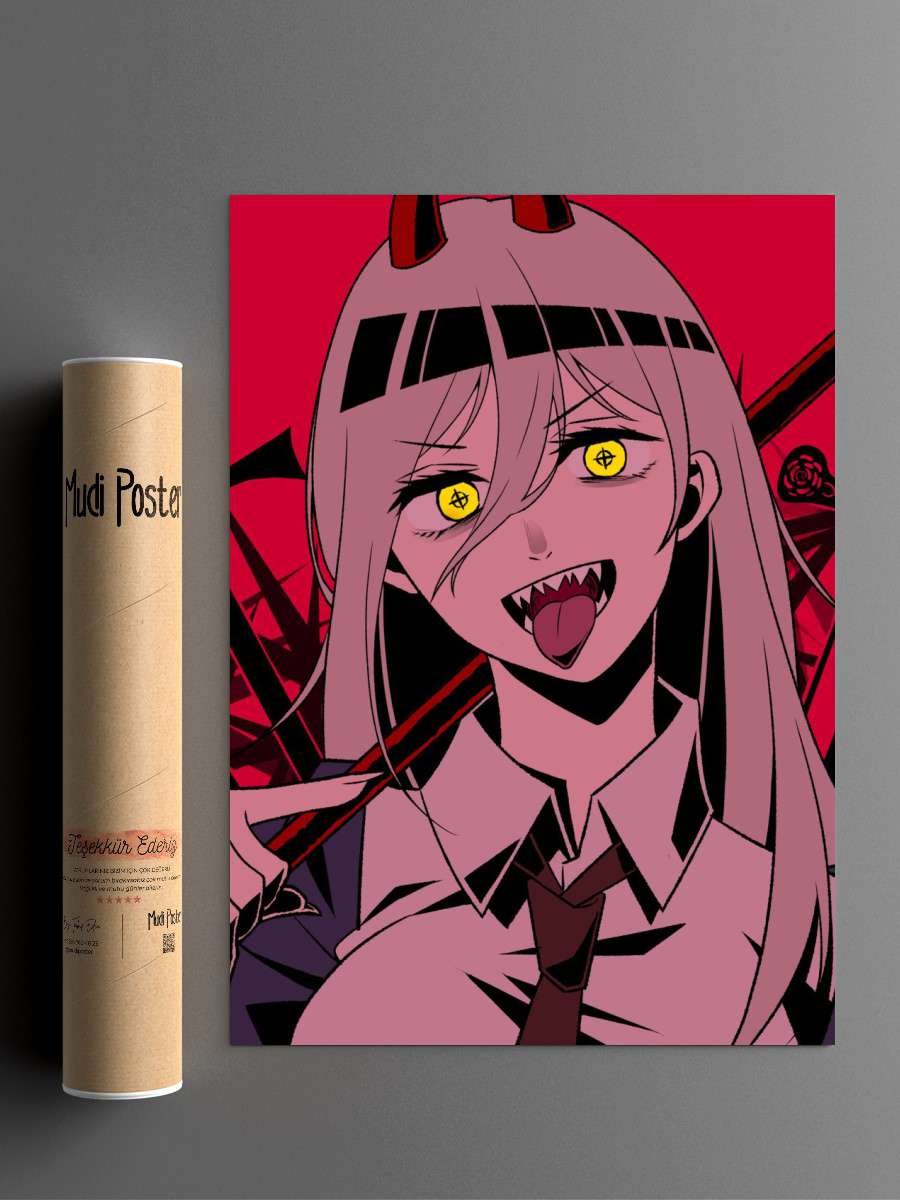 Power Anime Poster Çerçevesiz Yüksek Kalite Anime Duvar Poster