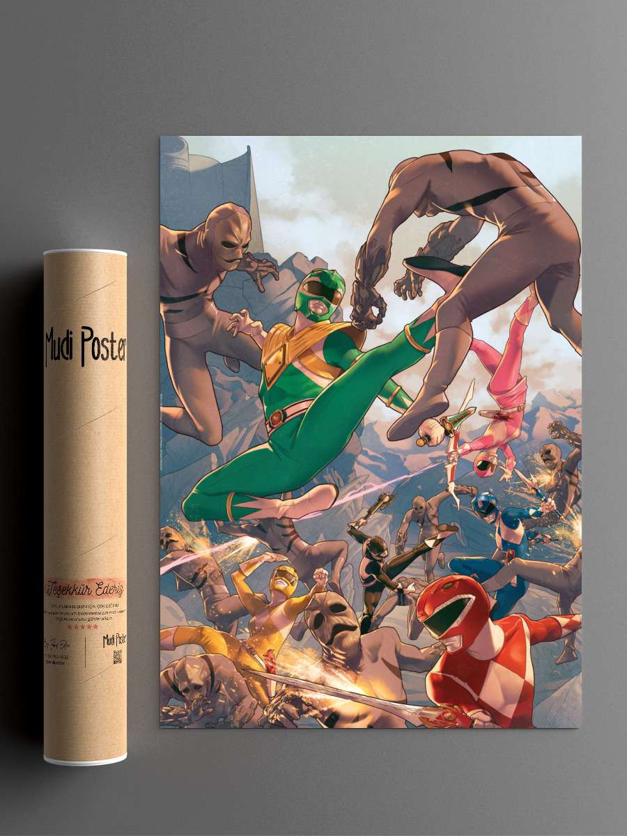 Power Rangers Attack Anime Poster Çerçevesiz Yüksek Kalite Anime Duvar Poster