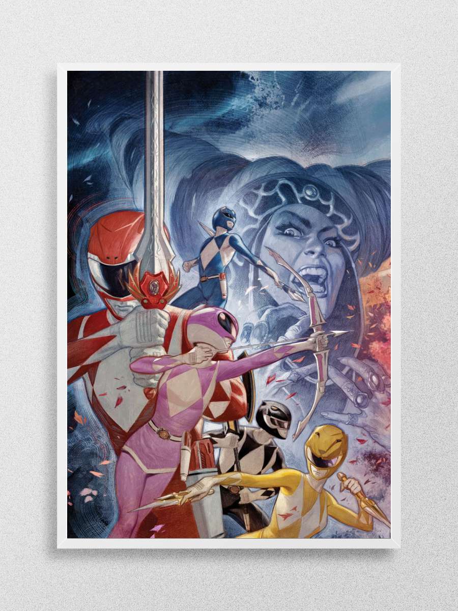 Power Rangers versus Rita Repulsa Anime Poster Çerçevesiz Yüksek Kalite Anime Duvar Poster