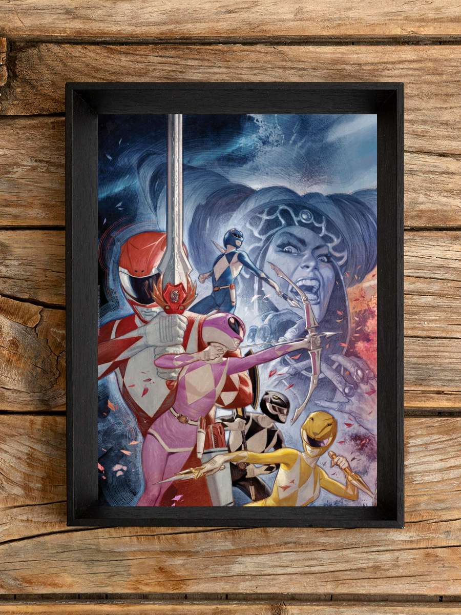 Power Rangers versus Rita Repulsa Anime Poster Çerçevesiz Yüksek Kalite Anime Duvar Poster