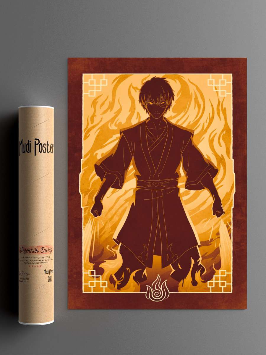 Prince Zuko Fire Nation Anime Poster Çerçevesiz Yüksek Kalite Anime Duvar Poster