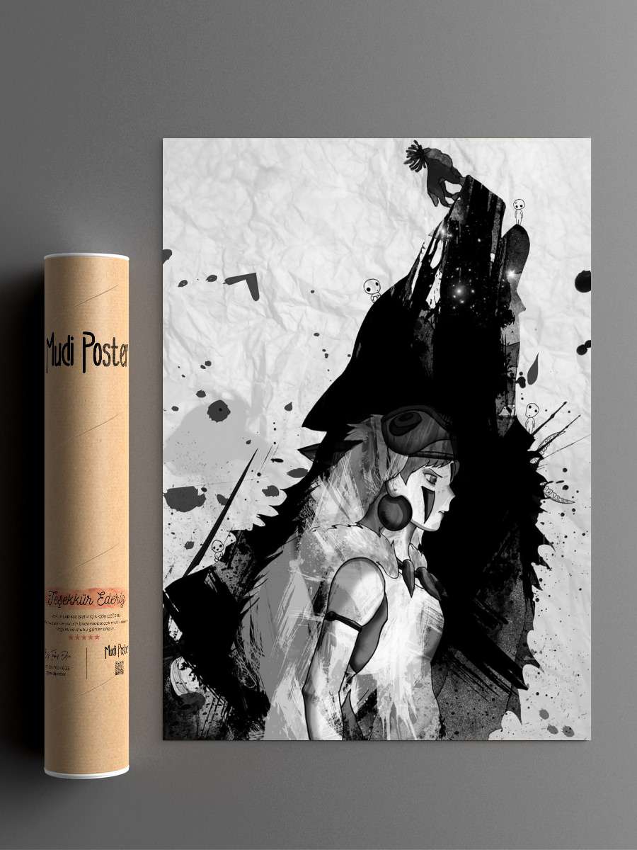 Princess Mononoke Anime Poster Çerçevesiz Yüksek Kalite Anime Duvar Poster