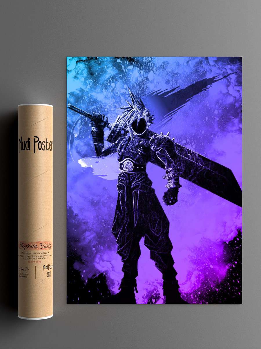Purple Meteor Anime Poster Çerçevesiz Yüksek Kalite Anime Duvar Poster