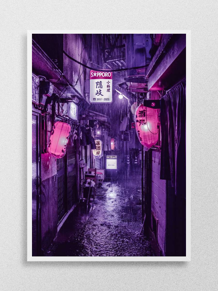 Purple Rain in TOKYO Anime Poster Çerçevesiz Yüksek Kalite Anime Duvar Poster