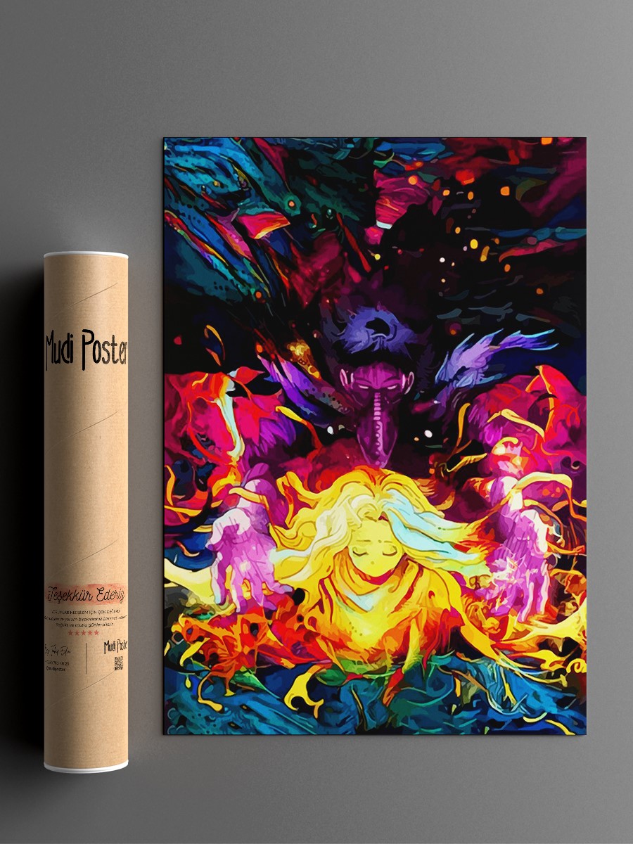 Purple Yang Anime Poster Çerçevesiz Yüksek Kalite Anime Duvar Poster
