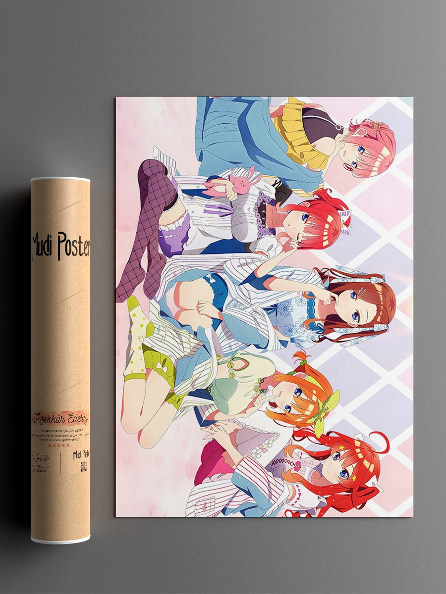 Quintessential Quintuplets Anime Poster Çerçevesiz Yüksek Kalite Anime Duvar Poster
