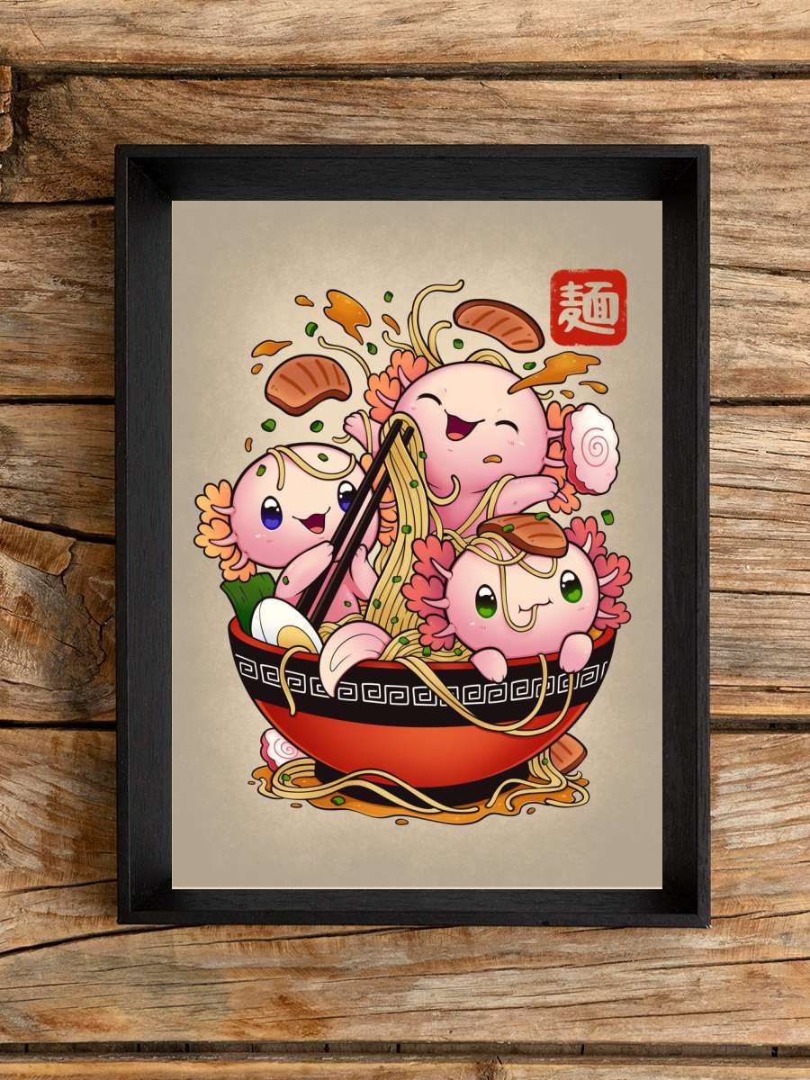Ramen Axolotls Anime Poster Çerçevesiz Yüksek Kalite Anime Duvar Poster