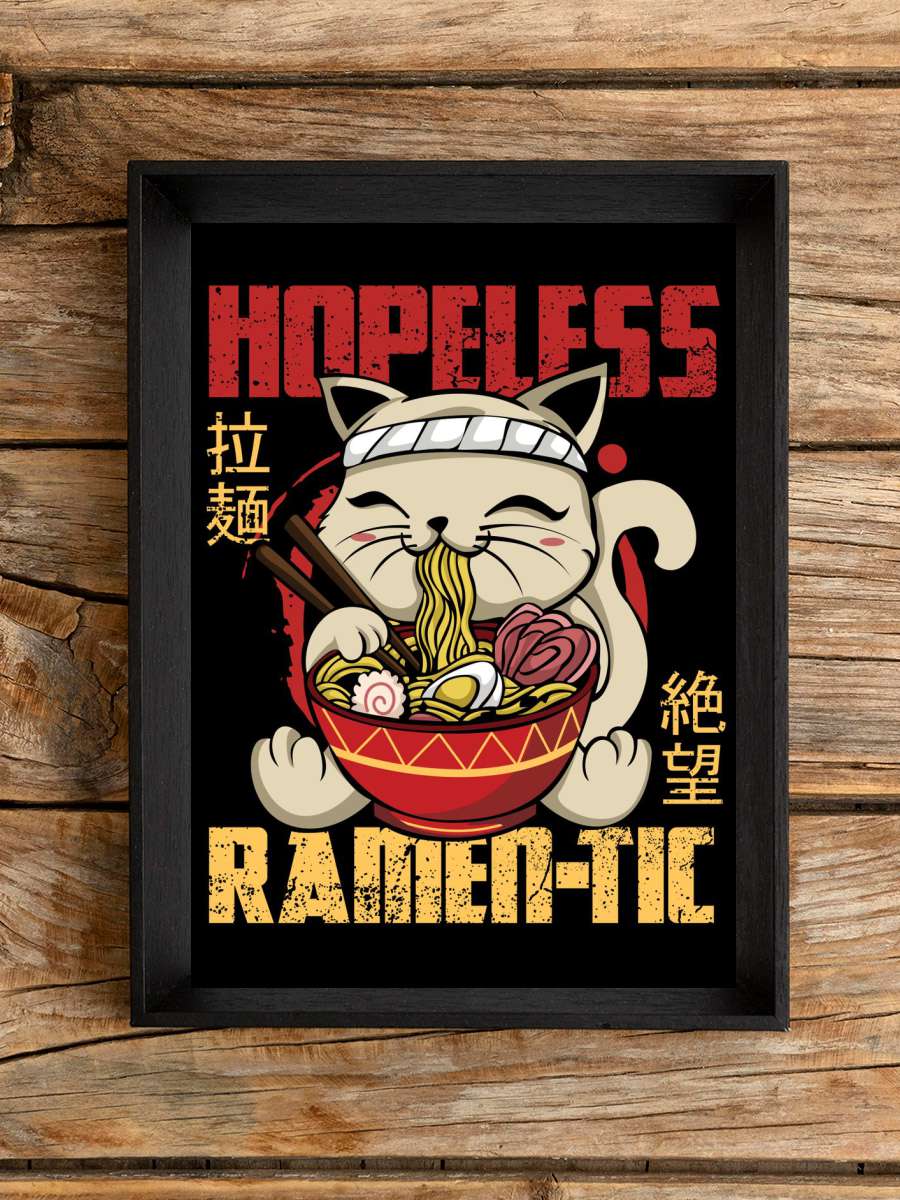 Ramen Cat Romantic Ramic Anime Poster Çerçevesiz Yüksek Kalite Anime Duvar Poster