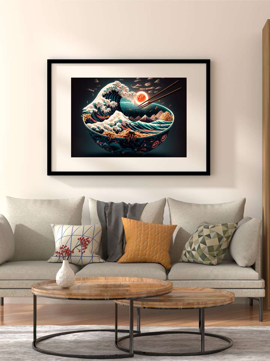 ramen japan neon food Anime Poster Çerçevesiz Yüksek Kalite Anime Duvar Poster