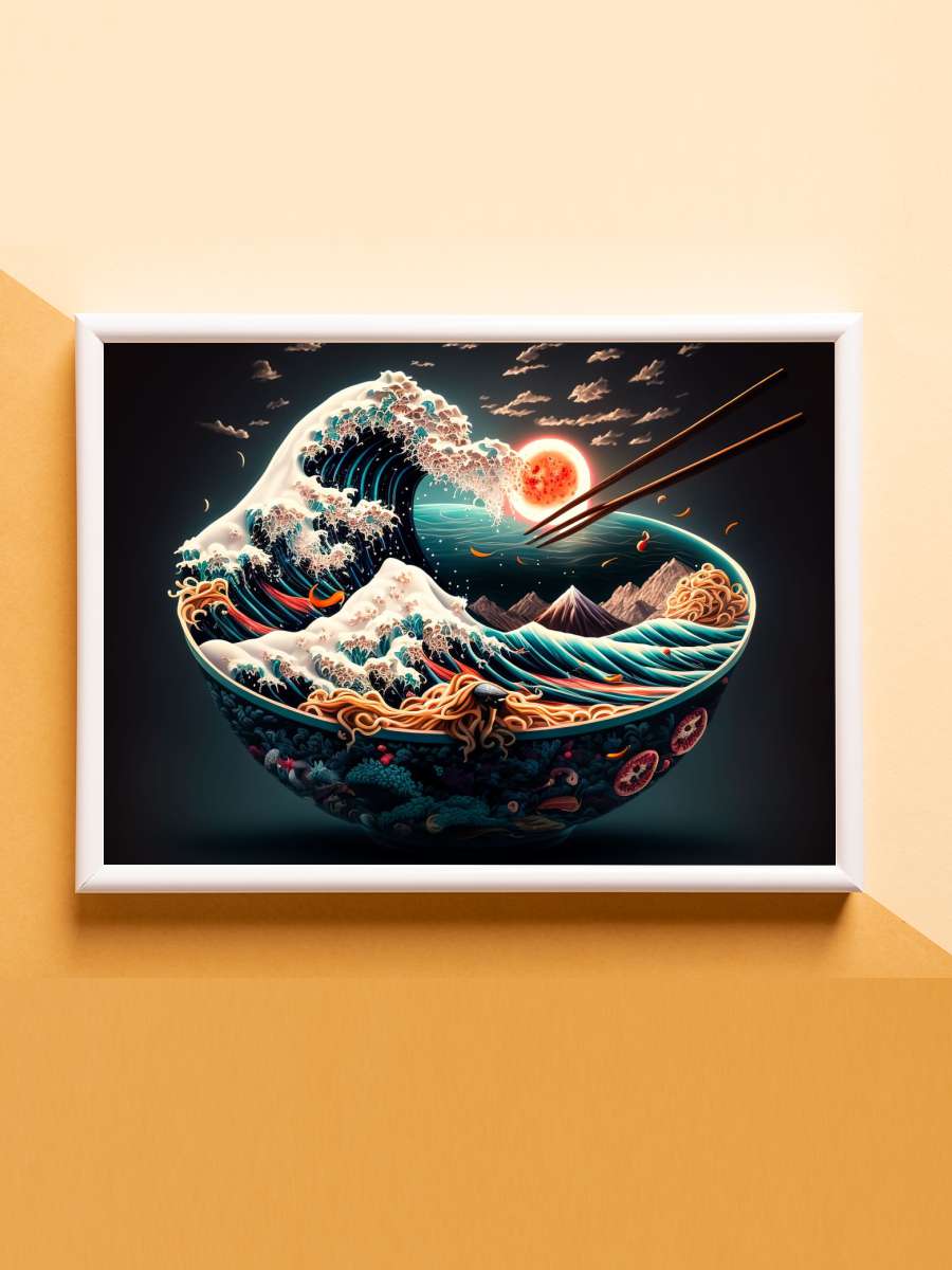 ramen japan neon food Anime Poster Çerçevesiz Yüksek Kalite Anime Duvar Poster