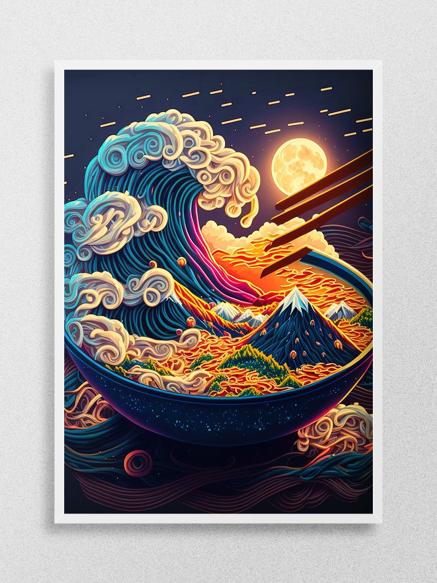 ramen japan neon Anime Poster Çerçevesiz Yüksek Kalite Anime Duvar Poster