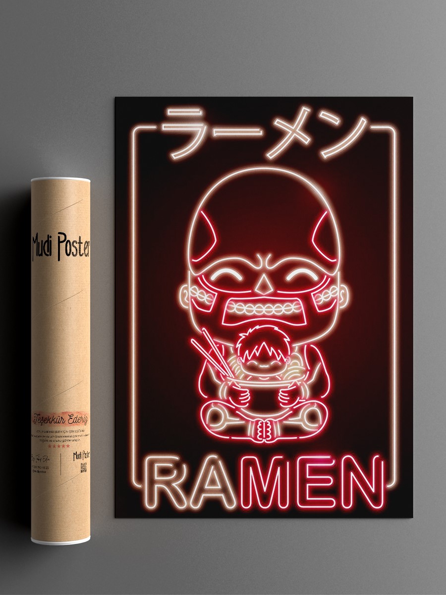 Ramen Titan Anime Poster Çerçevesiz Yüksek Kalite Anime Duvar Poster