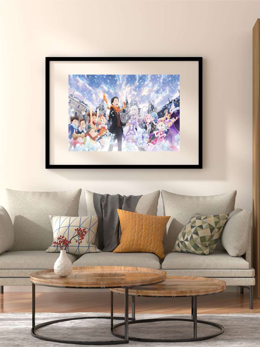 re zero Anime Poster Çerçevesiz Yüksek Kalite Anime Duvar Poster