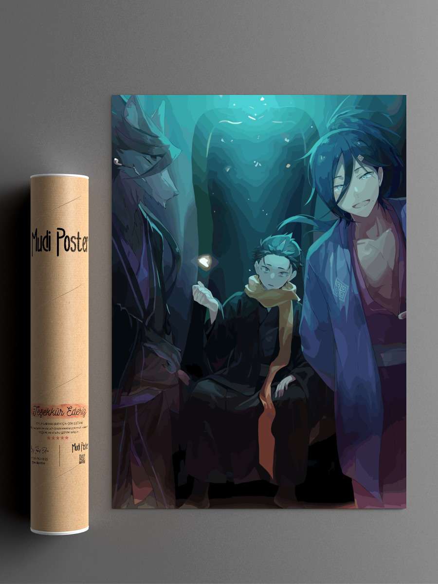 Re Zero Anime Poster Çerçevesiz Yüksek Kalite Anime Duvar Poster