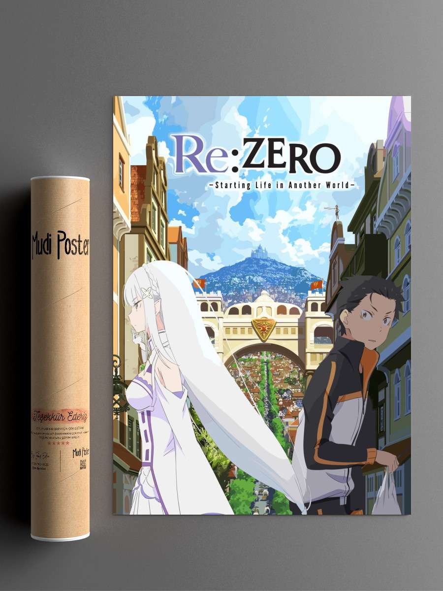 Re Zero Anime Poster Çerçevesiz Yüksek Kalite Anime Duvar Poster
