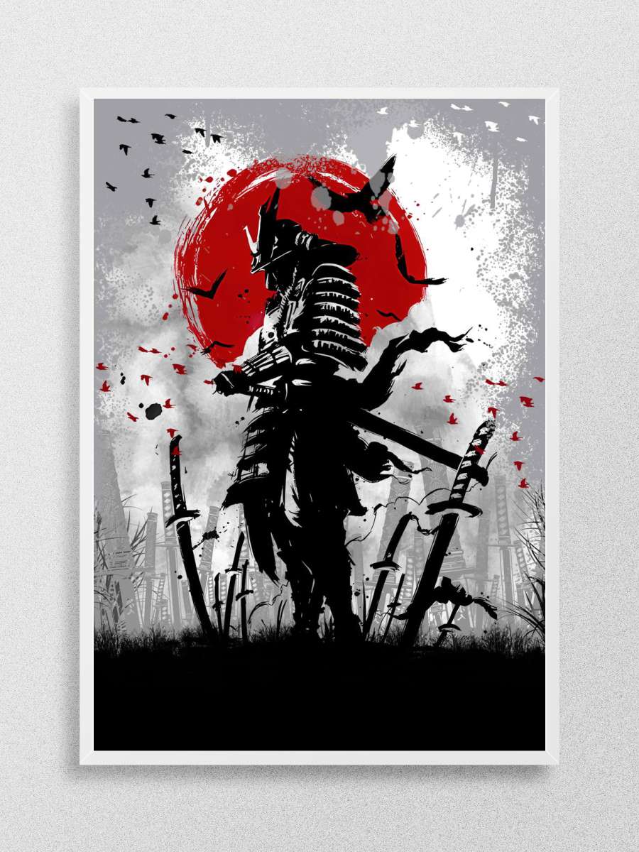 ready to fight samurai Anime Poster Çerçevesiz Yüksek Kalite Anime Duvar Poster