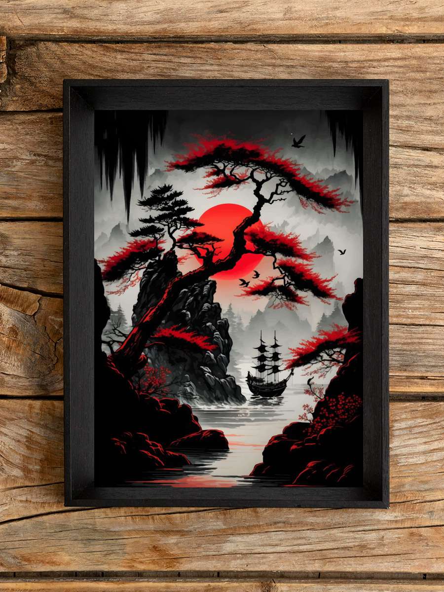 Red Moon Japan Anime Poster Çerçevesiz Yüksek Kalite Anime Duvar Poster
