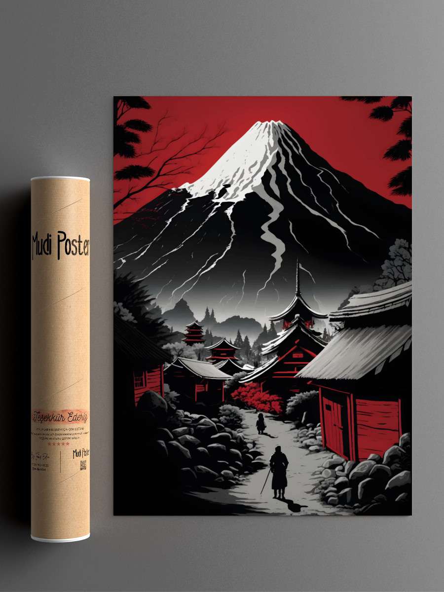 Red mountain Anime Poster Çerçevesiz Yüksek Kalite Anime Duvar Poster