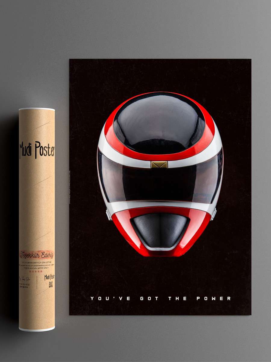 Red Space Power Ranger Anime Poster Çerçevesiz Yüksek Kalite Anime Duvar Poster