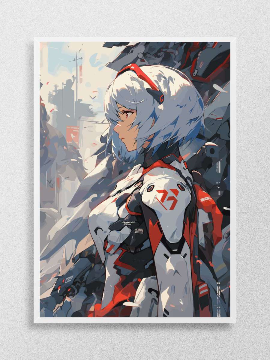 Rei Ayanami Neon Anime Anime Poster Çerçevesiz Yüksek Kalite Anime Duvar Poster
