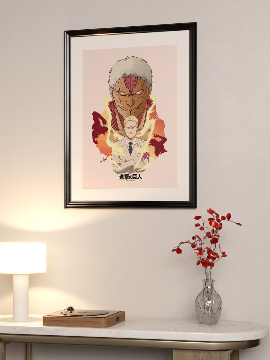 Reiner Attac on Titan Anime Poster Çerçevesiz Yüksek Kalite Anime Duvar Poster