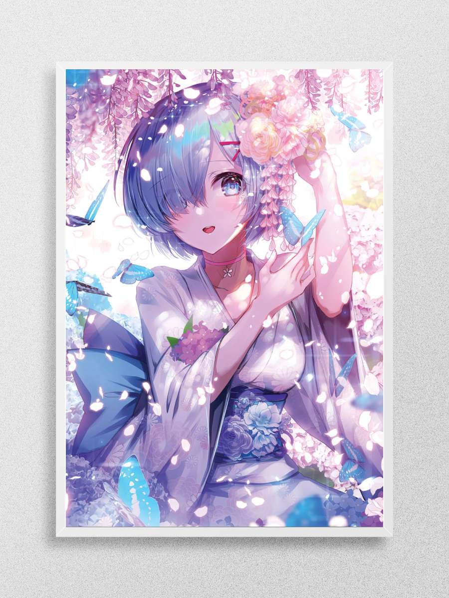 Rem Re Zero Anime Poster Çerçevesiz Yüksek Kalite Anime Duvar Poster