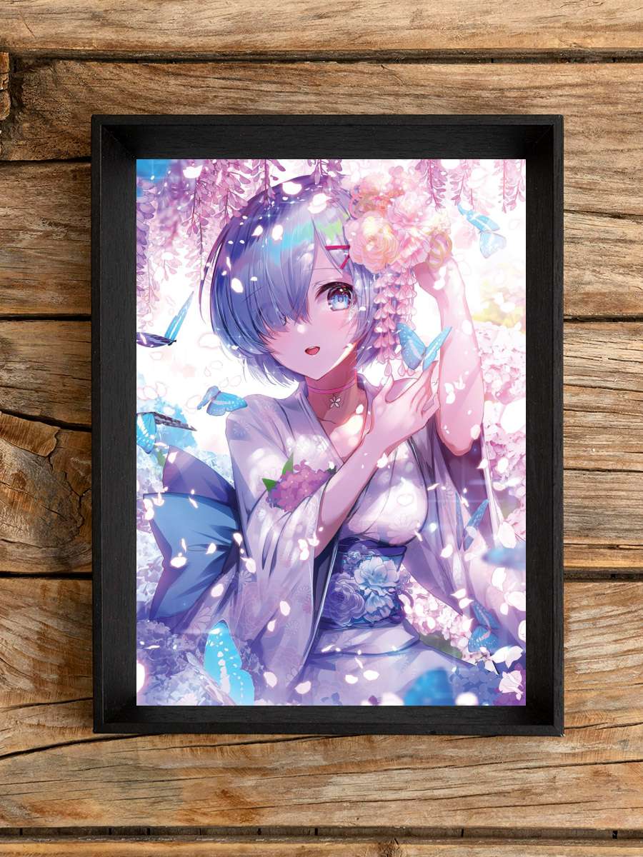 Rem Re Zero Anime Poster Çerçevesiz Yüksek Kalite Anime Duvar Poster