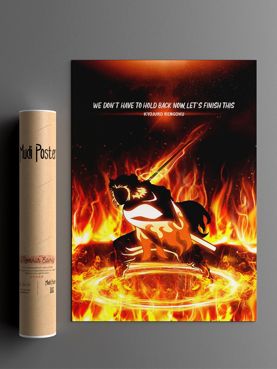 Rengoku last move Anime Poster Çerçevesiz Yüksek Kalite Anime Duvar Poster