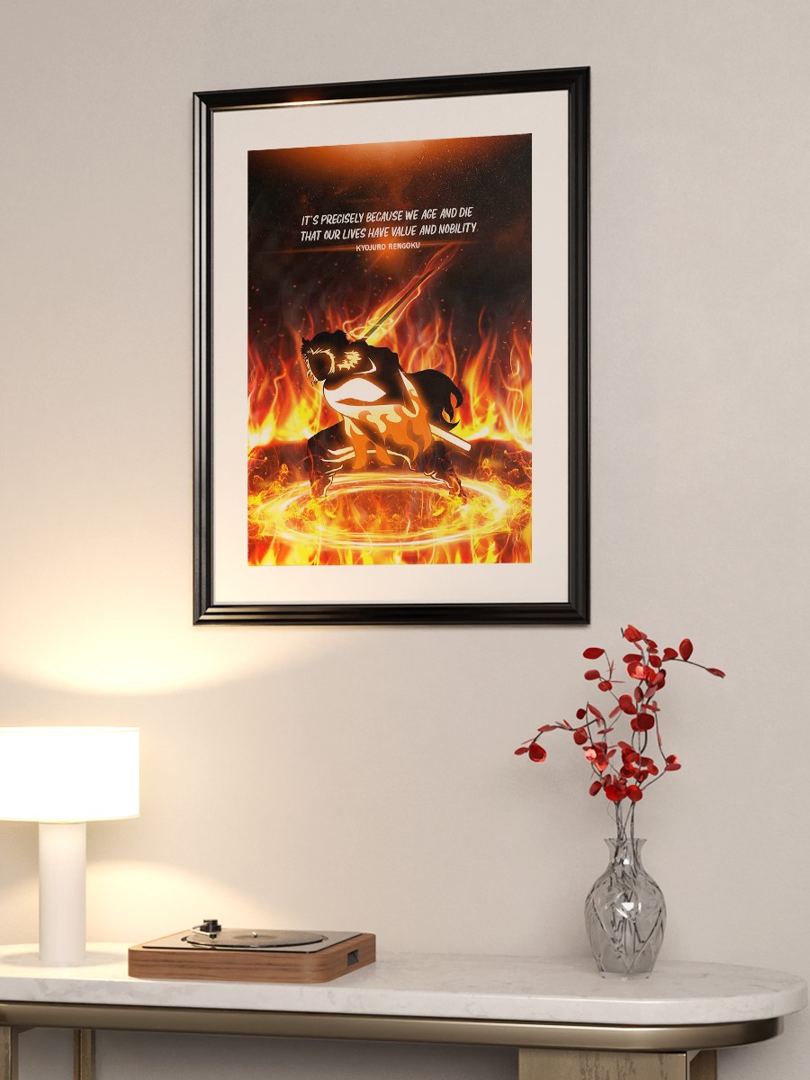 Rengoku quotes Anime Poster Çerçevesiz Yüksek Kalite Anime Duvar Poster