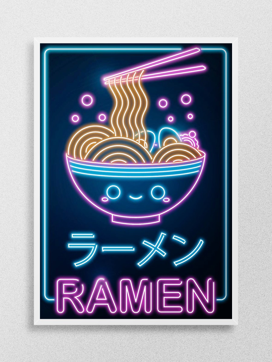 Retro Ramen Anime Poster Çerçevesiz Yüksek Kalite Anime Duvar Poster