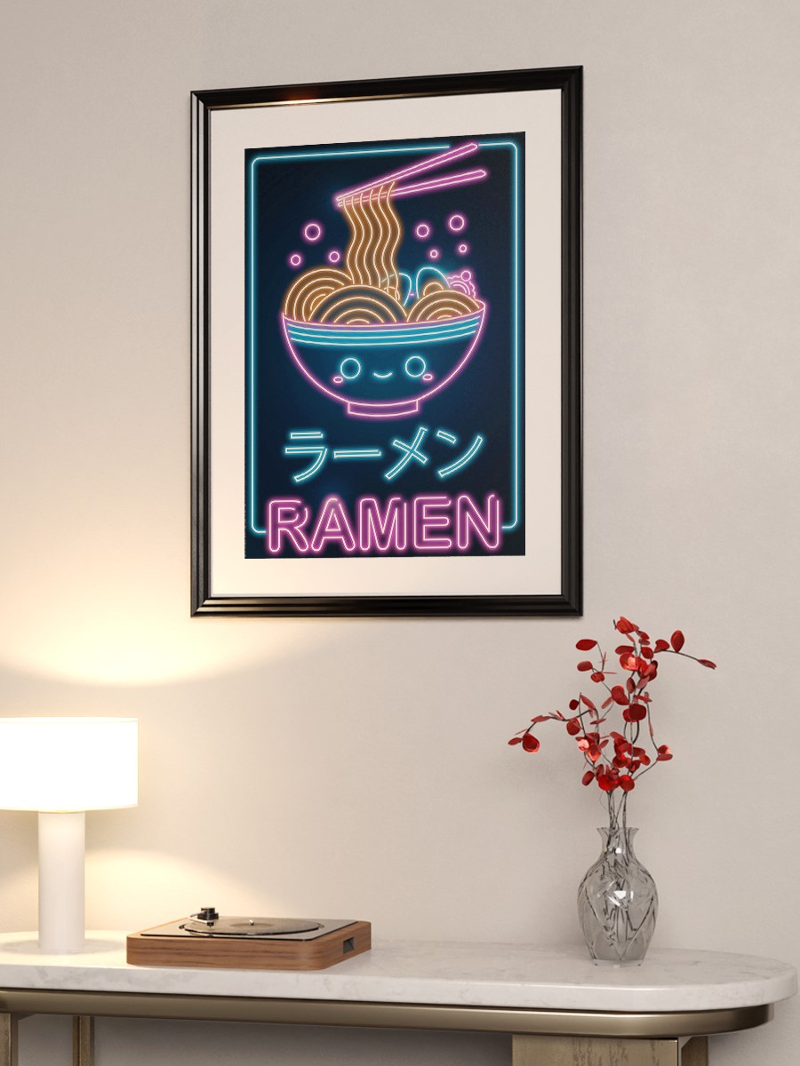 Retro Ramen Anime Poster Çerçevesiz Yüksek Kalite Anime Duvar Poster