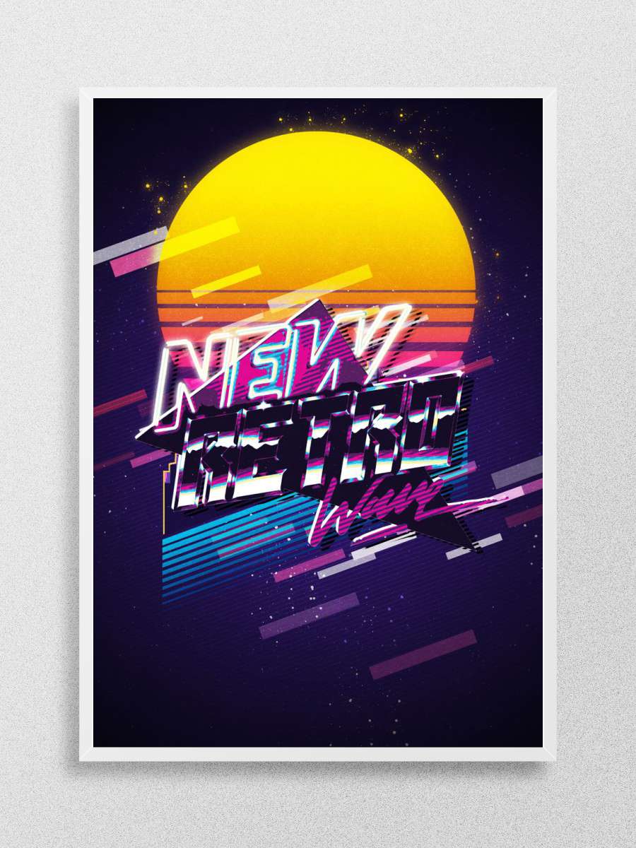retrowave Anime Poster Çerçevesiz Yüksek Kalite Anime Duvar Poster